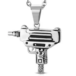 Pistol vedhæng i stål