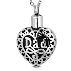 hjerte vedhæng i stål