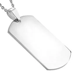 Firkantet vedhæng i stål