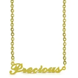 Vedhæng med halskæde i forgyldt stål