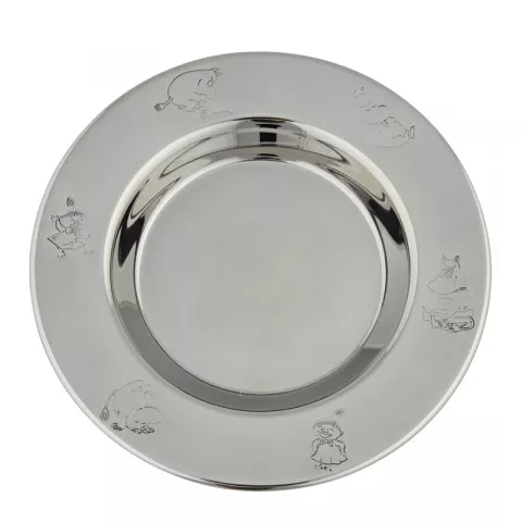 Dåbsgaver: mumitrolde tallerken i Rustfrit stål  model: 270-9900