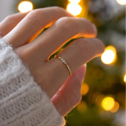 diamant ring i 9 karat guld 0,07 ct - Simple Diamonds