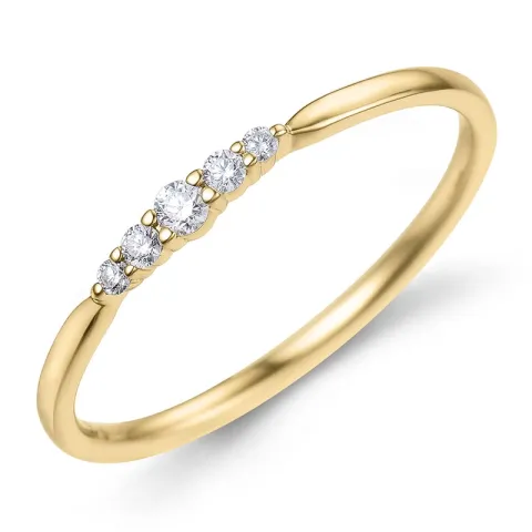 diamant ring i 9 karat guld 0,08 ct - Simple Diamonds