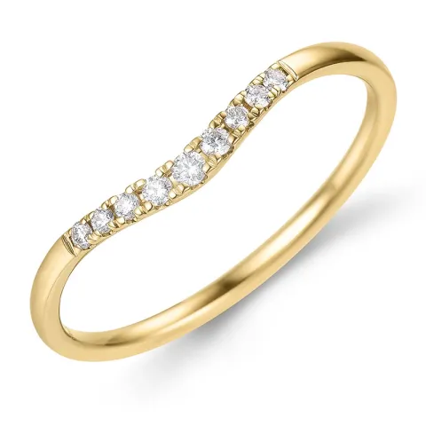 diamant ring i 9 karat guld 0,09 ct - Simple Diamonds