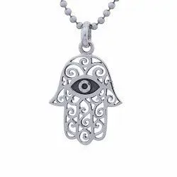 Blank hamsas hånd vedhæng i sølv