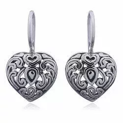 Billige hjerte øreringe i sølv