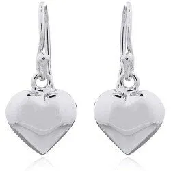 hjerte øreringe i sølv