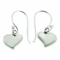 hjerte øreringe i sølv