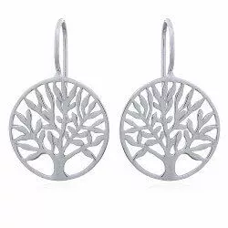 Livets træ øreringe i sølv
