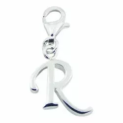 charm i sølv bogstavet R