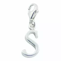 charm i sølv bogstavet S