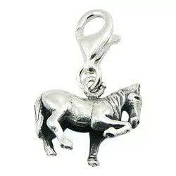 Lille hest charm i sølv 