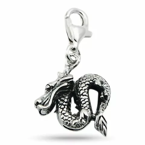 Kinesisk drage charm i sølv