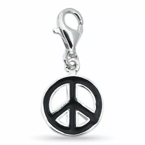 Blanke peace charm i sølv