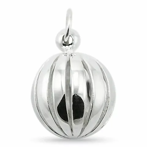 Rundt vedhæng i sølv