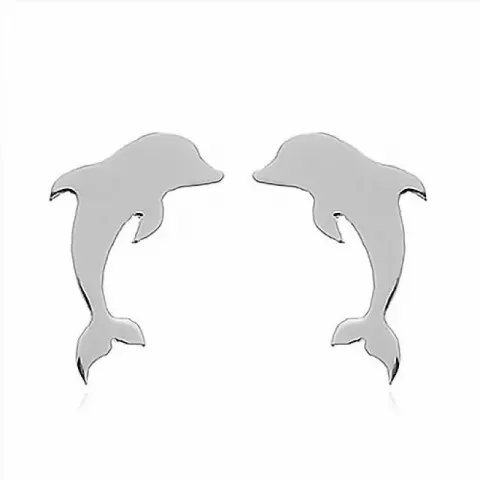 delfin ørestikker i sølv