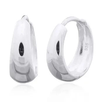 13 mm creoler i sølv