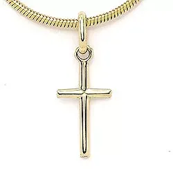 lille kors vedhæng i 14 karat guld