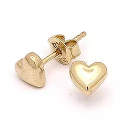 Elegant hjerte øreringe i 14 karat guld