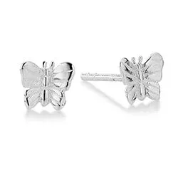 Små Aagaard sommerfugl øreringe i sølv