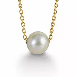 Kranz og Ziegler perle halskæde i 8 karat guld