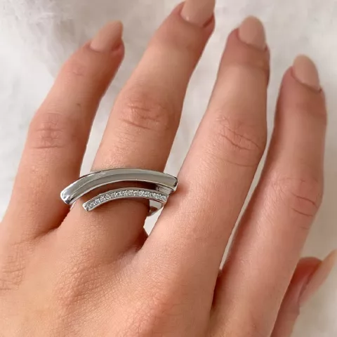 Bred ring i sølv