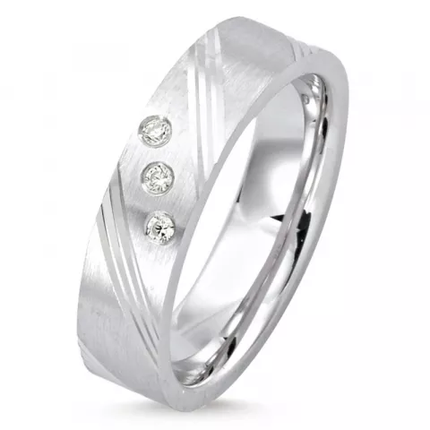 elegant ring i rhodineret sølv