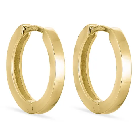 14 mm creoler i 8 karat guld