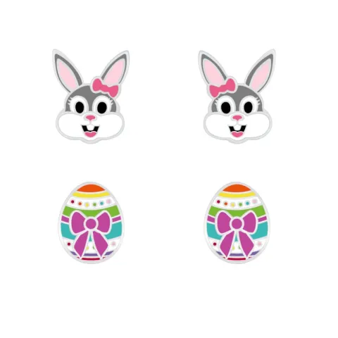 kanin øreringe i sølv - Little Ones