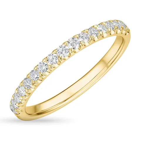 zirkon guldring i 9 karat guld