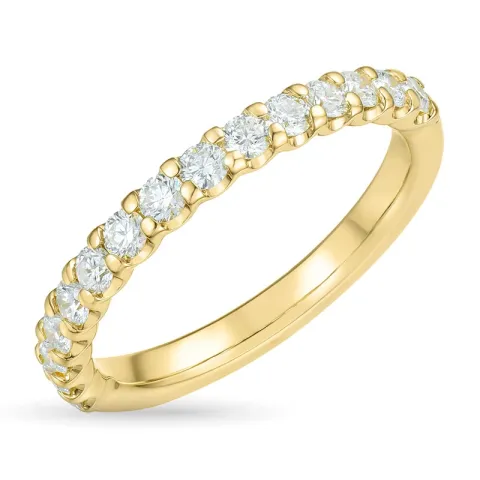 zirkon ring i 9 karat guld