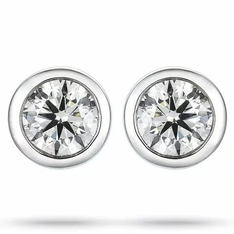 2 x 0,25 ct solitaireørestikker i 14 karat guld med diamant