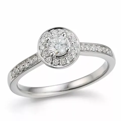 Diamant kollektionsprøve i 14 karat hvidguld