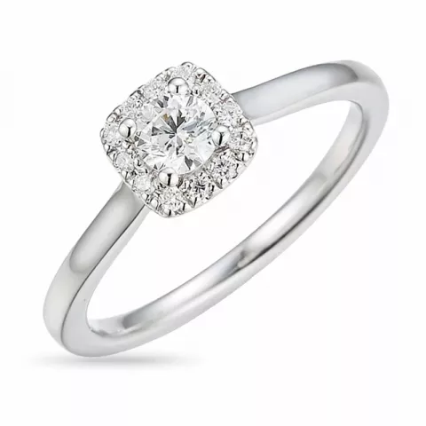 Diamant hvidgulds ring i 14 karat hvidguld 0,2 ct 0,072 ct