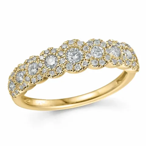 Kollektionsprøve diamantring i 14 karat guld 0,56 ct