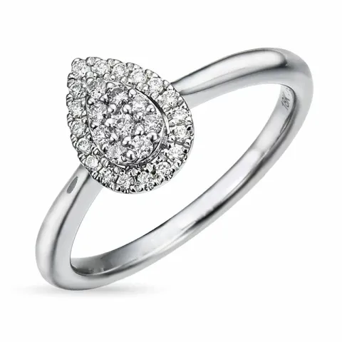 Diamantring i 14 karat hvidguld 0,18 ct