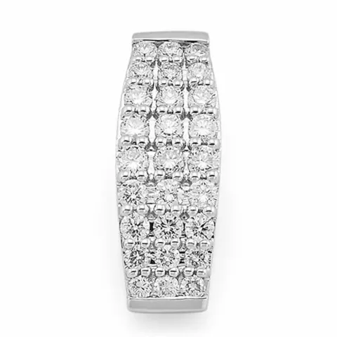 firkantet diamantvedhæng i 14 karat hvidguld 1,02 ct