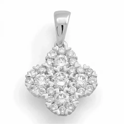 diamantvedhæng i 14 karat hvidguld 0,64 ct