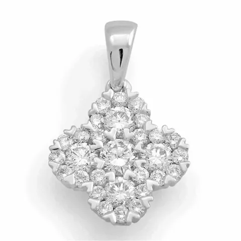 diamantvedhæng i 14 karat hvidguld 0,64 ct