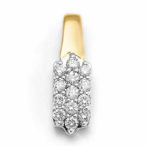 diamantvedhæng i 14 karat guld.- og hvidguld 0,17 ct