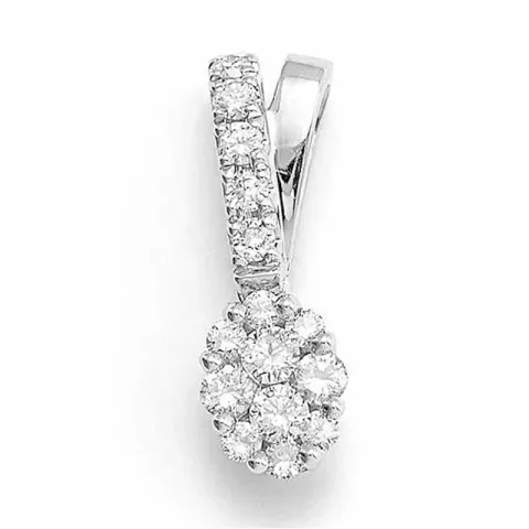 diamantvedhæng i 14 karat hvidguld 0,27 ct