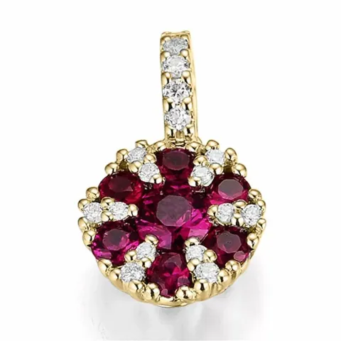 rubin vedhæng i 14 karat guld 0,089 ct 0,68 ct
