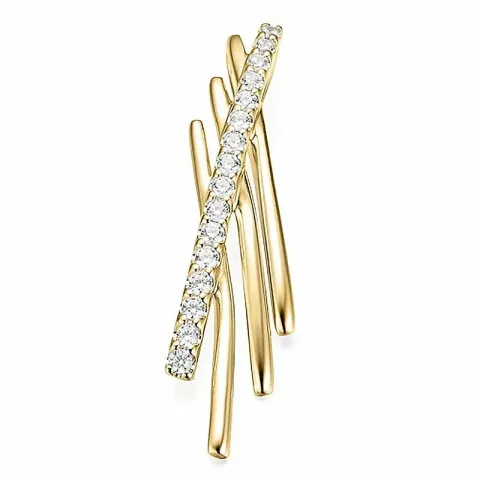 Abstrakt diamantvedhæng i 14 karat guld 0,21 ct