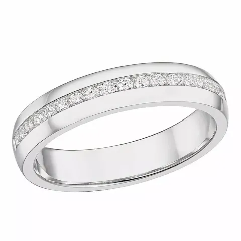 diamantring i 14 karat hvidguld 0,21 ct