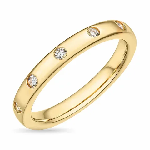 diamant guld ring i 14 karat guld 0,15 ct