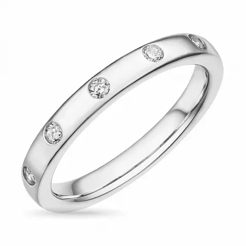 diamant ring i 14 karat hvidguld 0,15 ct
