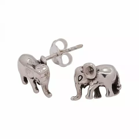 Billige elefant ørestikker i sølv
