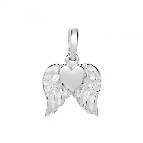 Hjerte engel vedhæng i sølv