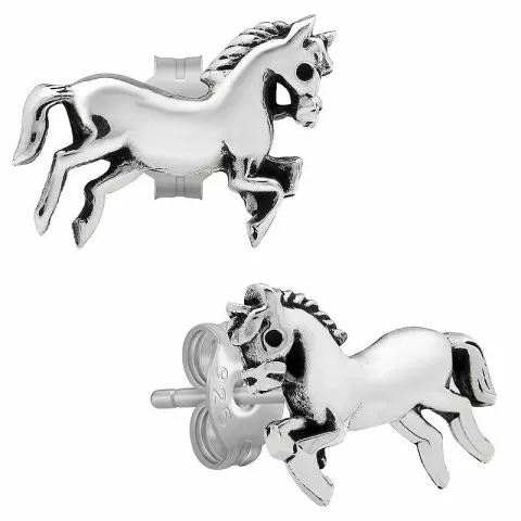 heste ørestikker i sølv