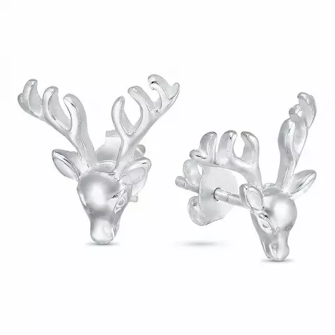 rensdyr øreringe i sølv